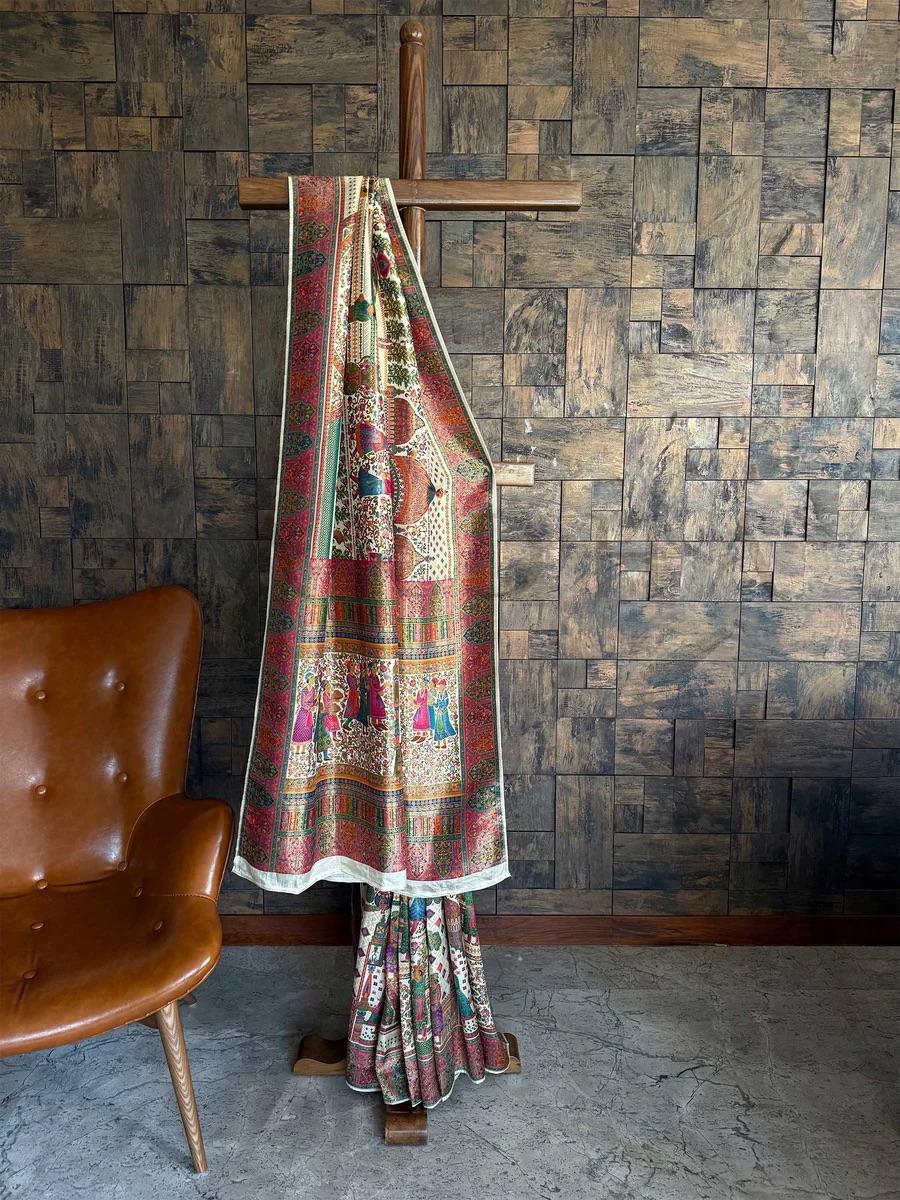 Indian clothes in Dubai Madhubani dola silk saree