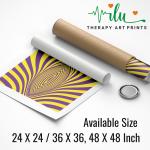 Anukrati Graphics Meditation Illusion Art – Deep Focus Wall Decor