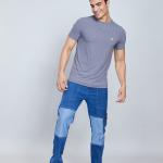 BERRYBLUES Mens Nylon Athleisure Round Neck T-Shirt