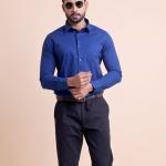 BERRYBLUES Basic Mens Solid Cotton Full Sleeve Formal & Casual Shirt