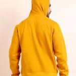 BERRYBLUES Premium Men's Fleece Full Sleeve Hoody Sweat Shirt - Mustard