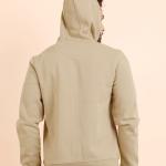 BERRYBLUES Premium Men's Fleece Full Sleeve Hoody Sweat Shirt - Khaki