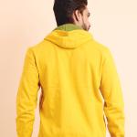BERRYBLUES Premium Men's Fleece Full Sleeve Hoody Sweat Shirt - Lemon