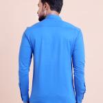 BERRYBLUES Mens Basic Solid Full Sleeve Knitted Shirt