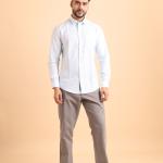BERRYBLUES Mens Light Striped Cotton Full Sleeve Shirt