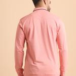 BERRYBLUES Mens Premium Mercerised Pique Polo Neck Full Sleeve T-Shirt