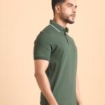 BERRYBLUES Mens Premium Mercerised Pique Polo Neck Half Sleeve T-shirt
