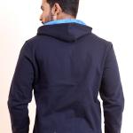 BERRYBLUES Premium Men's Fleece Full Sleeve Hoody Sweat Shirt - Navy