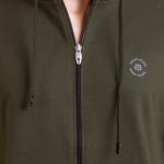 BERRYBLUES Premium Men's Fleece Full Sleeve Hoody Sweat Shirt - Olive