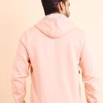 BERRYBLUES Premium Men's Fleece Full Sleeve Hoody Sweat Shirt - Peach