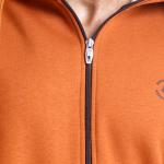 BERRYBLUES Premium Men's Fleece Full Sleeve Hoody Sweat Shirt - Rust