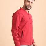 BERRYBLUES Premium Men's Comfort Bomber Jacket - Red
