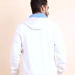 BERRYBLUES Premium Men's Fleece Full Sleeve Hoody Sweat Shirt - OffWhite