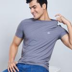 BERRYBLUES Mens Nylon Athleisure Round Neck T-Shirt