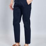 BERRYBLUE Premium Cotton Chinos Trousers For Men's - Navy