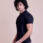 BERRYBLUES Premium Mens Polo Neck Half Sleeve Rib T-Shirt