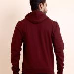 BERRYBLUES Premium Men's Fleece Full Sleeve Hoody Sweat Shirt - Maroon