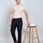 BERRYBLUE Premium Cotton Chinos Trousers For Men's - Black