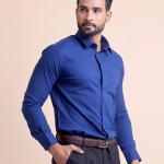 BERRYBLUES Basic Mens Solid Cotton Full Sleeve Formal & Casual Shirt