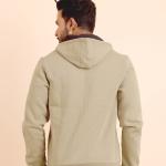 BERRYBLUES Premium Men's Fleece Full Sleeve Hoody Sweat Shirt - Khaki