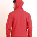 BERRYBLUES Premium Men's Fleece Full Sleeve Hoody Sweat Shirt - Red