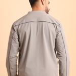 BERRYBLUES Premium Men's Comfort Bomber Jacket - Light Grey