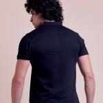 BERRYBLUES Premium Mens Polo Neck Half Sleeve Rib T-Shirt