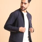 BERRYBLUES Premium Men's Comfort Bomber Jacket - Navy
