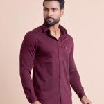 BERRYBLUES Basic Men's Solid Full Sleeve Knitted Shirt