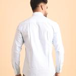 BERRYBLUES Mens Light Striped Cotton Full Sleeve Shirt
