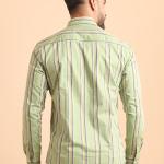 Mens Full Sleeve Cotton Checks Shirt - Pista