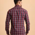 BERRYBLUES Mens Basic Checks Cotton Full Sleeve Shirt