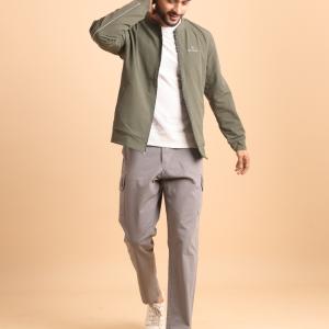 BERRYBLUES Premium Men's Comfort Bomber Jacket - Dark Pista