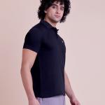 BERRYBLUES Premium Mens Polo Neck Half Sleeve Rib T-Shirt