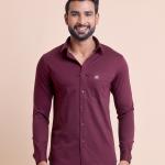 BERRYBLUES Basic Men's Solid Full Sleeve Knitted Shirt