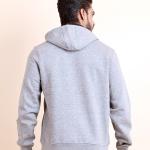 BERRYBLUES Premium Men's Fleece Full Sleeve Hoody Sweat Shirt - Grey