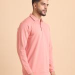 BERRYBLUES Mens Premium Mercerised Pique Polo Neck Full Sleeve T-Shirt