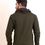 BERRYBLUES Premium Men's Fleece Full Sleeve Hoody Sweat Shirt - Olive