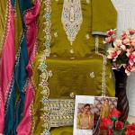 Vichtra Silk Pakistani Salwar Suit With Dupatta