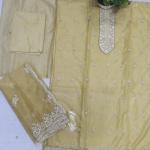 Organza Silk Salwar Semi Stitched Suit With Dupatta