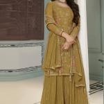 Viscose Chinon Jacquard Semi Stitched Salwar Suit With Dupatta