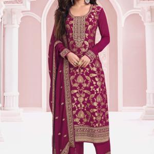 Viscose Jacquard Salwar Suit With Dupatta
