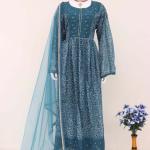 Georgette Semi Stitched Anarkali Suit With Dupatta