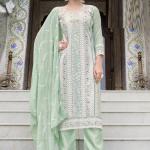 Georgette Ready Made Silk Salwar Suit With Heavy Embroidery