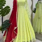 Light Green Georgette Salwar Suit With Dupatta