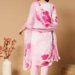 Light Pink Muslin Digital Print Salwar Suit With Dupatta