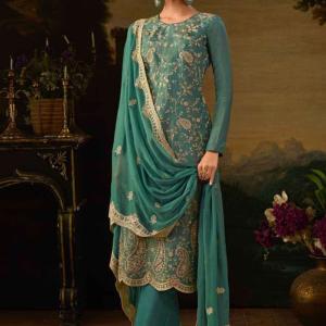 Dola Silk Pakistani Salwar Semi Stitched Suit With Dupatta