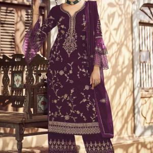 Georgette Semi Stitched Salwar Suit With Dupatta