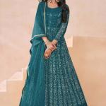 Georgette Semi Stitched Anarkali Suit With Dupatta