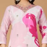 Light Pink Muslin Digital Print Salwar Suit With Dupatta